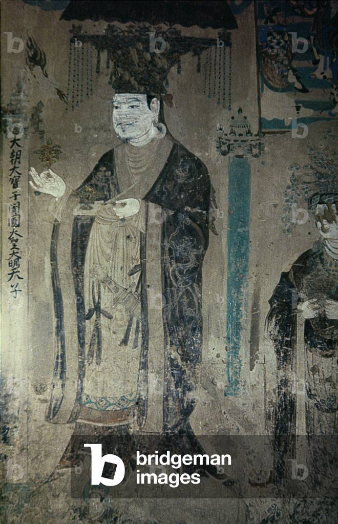 Portrait of Li Shengtian, King of Khotan, Five Dynasties, 940-945 (wall painting)