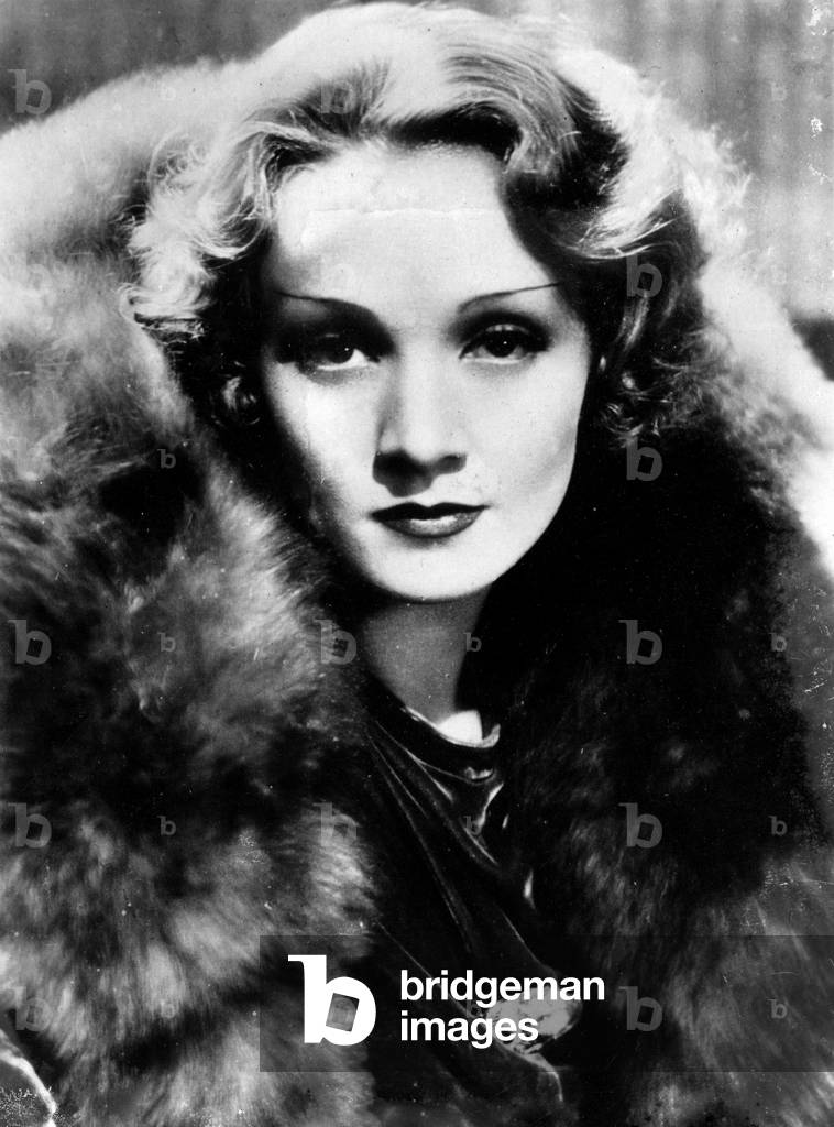 Portrait of Marlene Dietrich (1901-1992), American actress and singer of German origin.