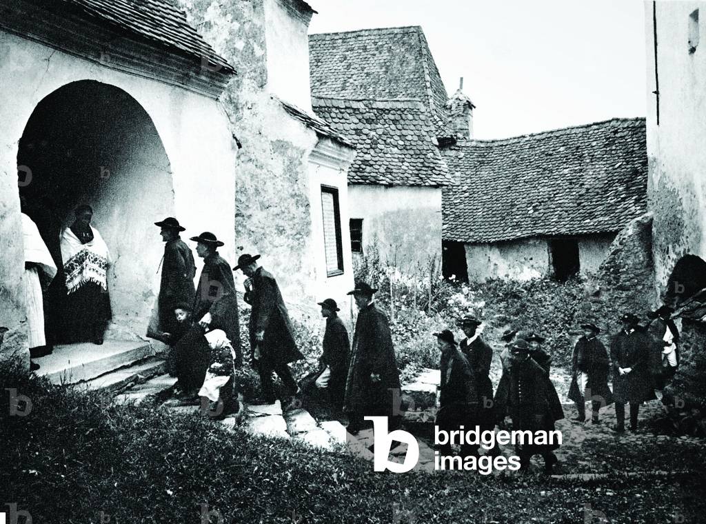 The Fortified Church at Viscri (b/w photo)