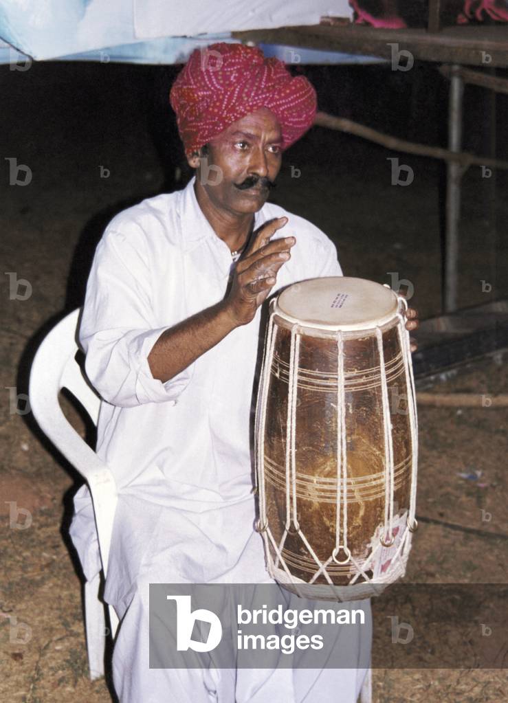 Indian musician playing the