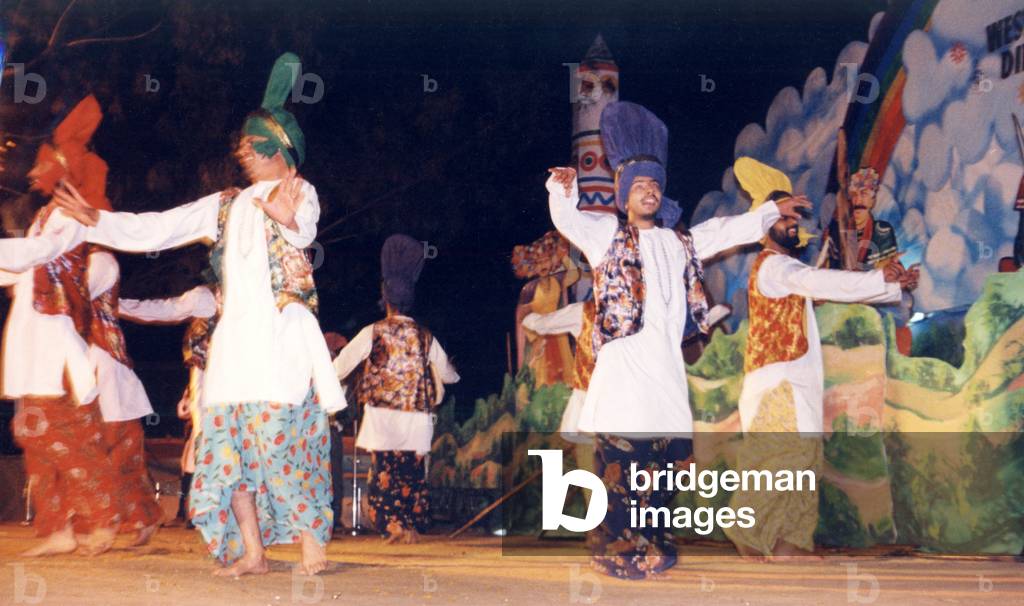 Indian Punjabi folk dancers