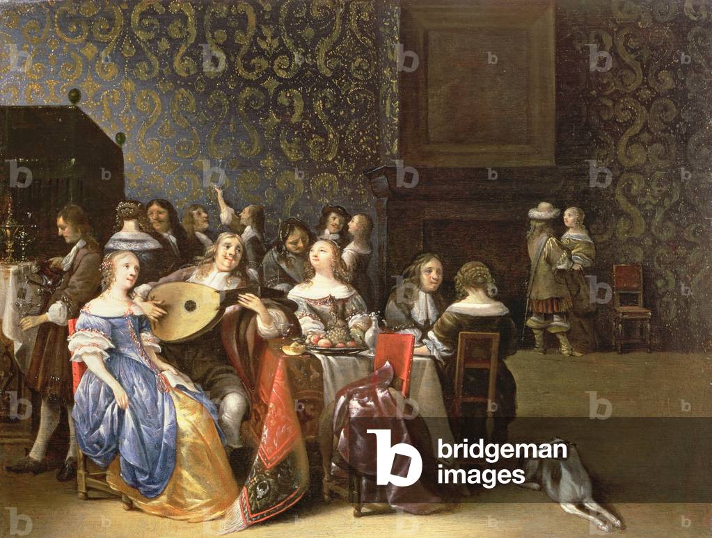 Elegantes Firmenfest in einem Innenraum (Panel)