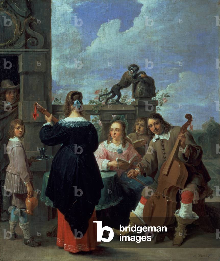 L'artista e la sua famiglia in concerto (pannello)