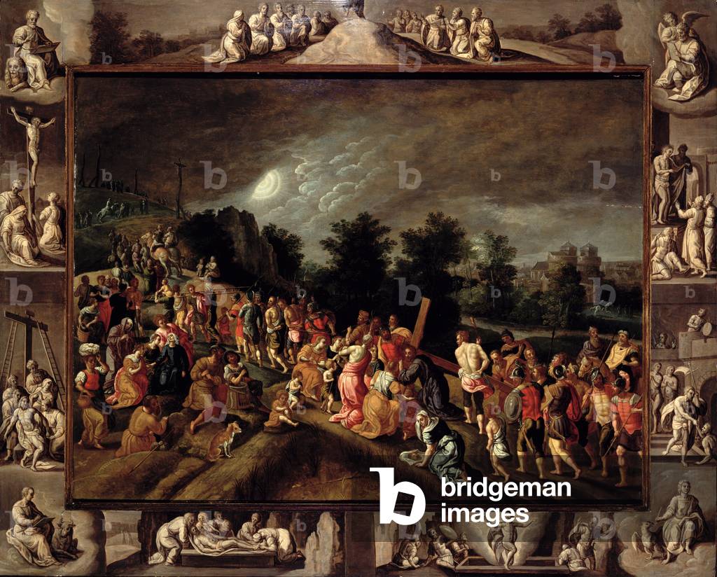 The Road to Calvary C16th by Gillis Mostaert