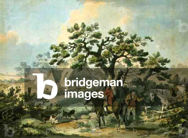 Partridge Shooting, etched by Thomas Rowlandson (1756-1827), pub. by J. Harris, 1789 (coloured etching) (see also 125724, 125726-27)