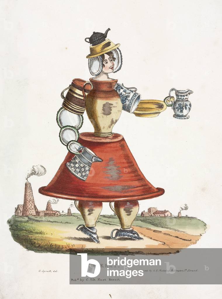 Crockery, c.1831 (colour litho)
