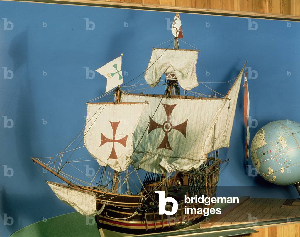 1:20 scale rigged model of the 'Santa Maria' (wood) (see also 260972)