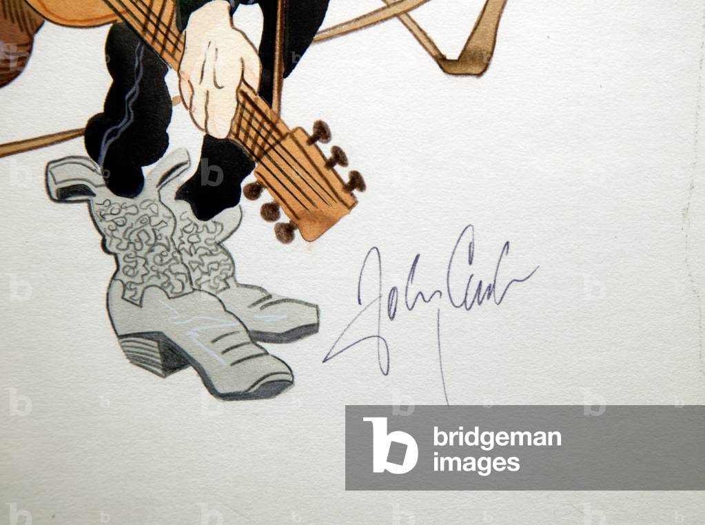 Autograph of Johnny Cash (photo)