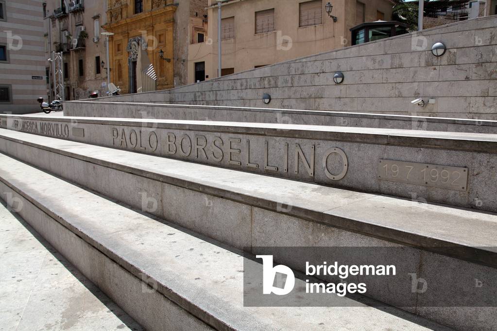 Memorial to prosecutor Paolo Borsellino, Palermo, Sicily (photo)