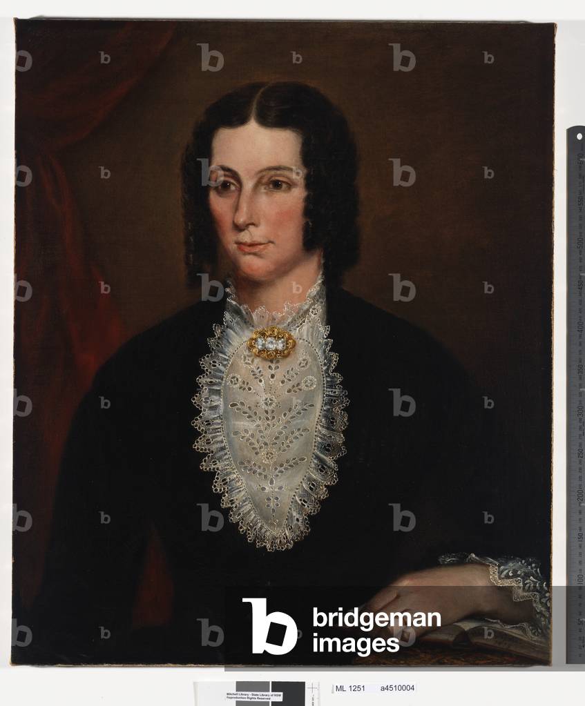 Portrait of Sarah Scarvell, nee Redmond, 1855 (oil on canvas)