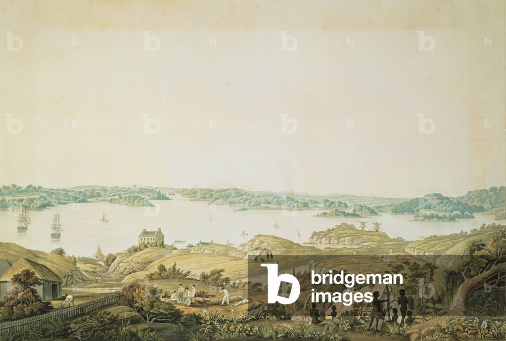 Parte del porto di Port Jackson e del paese tra Sydney e le Blue Mountains, Nuovo Galles del Sud, sezione dest