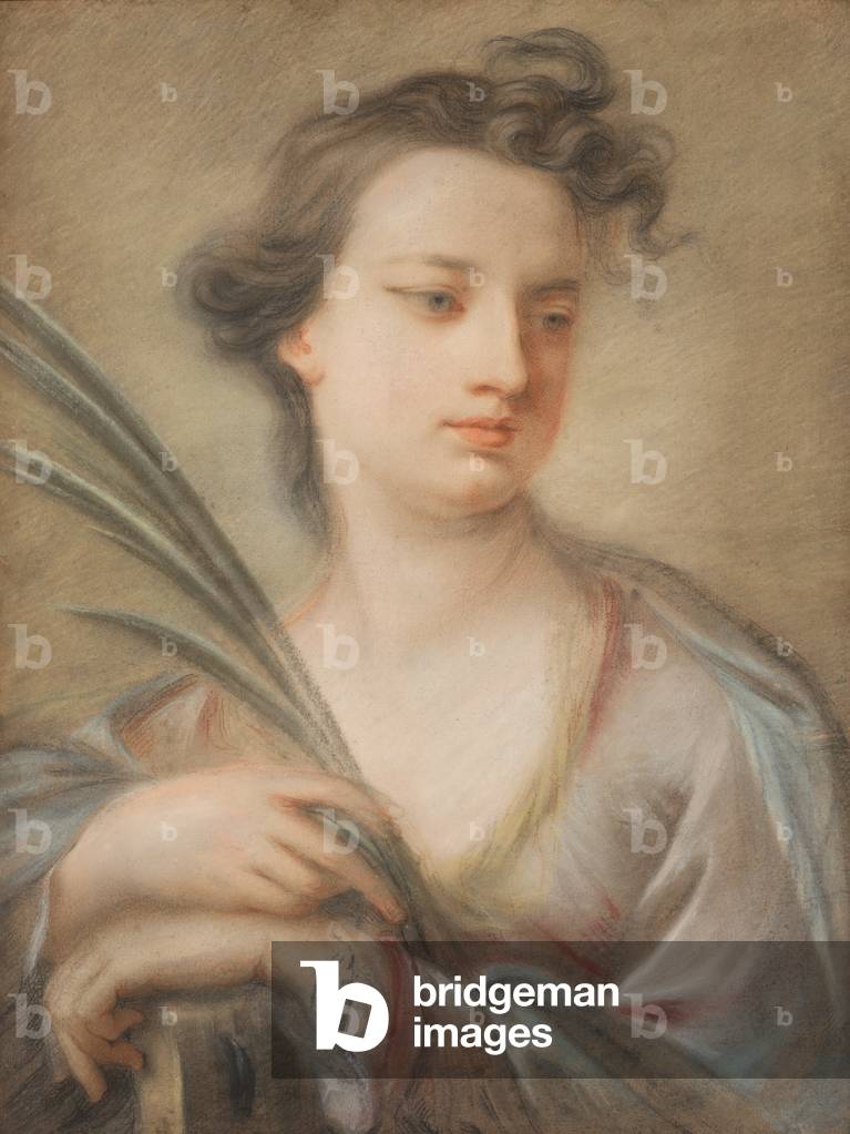 A martyr, 1710-30 (pastel drawing)