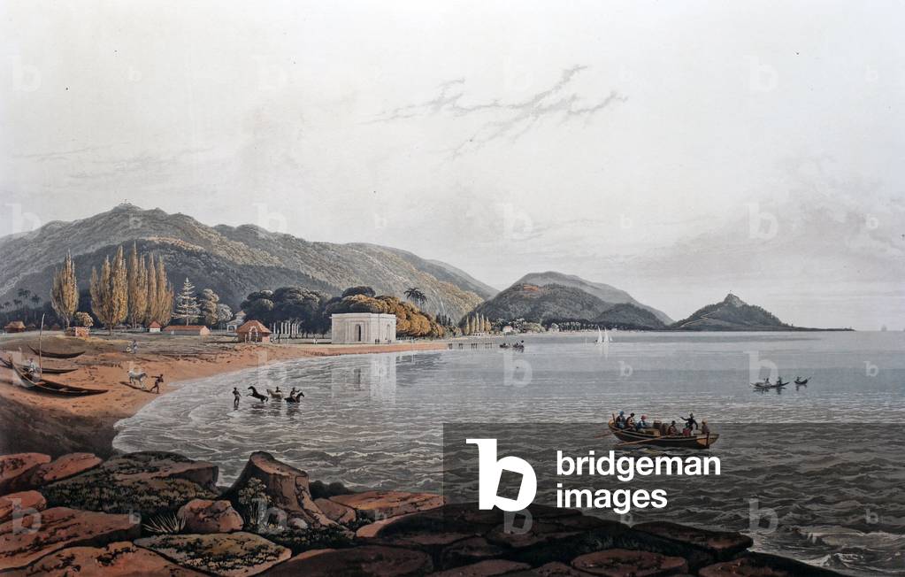 View of the North Beach from the Counsel House, Prince of Wale's (sic) Island, c.1820 (coloured aquatint)