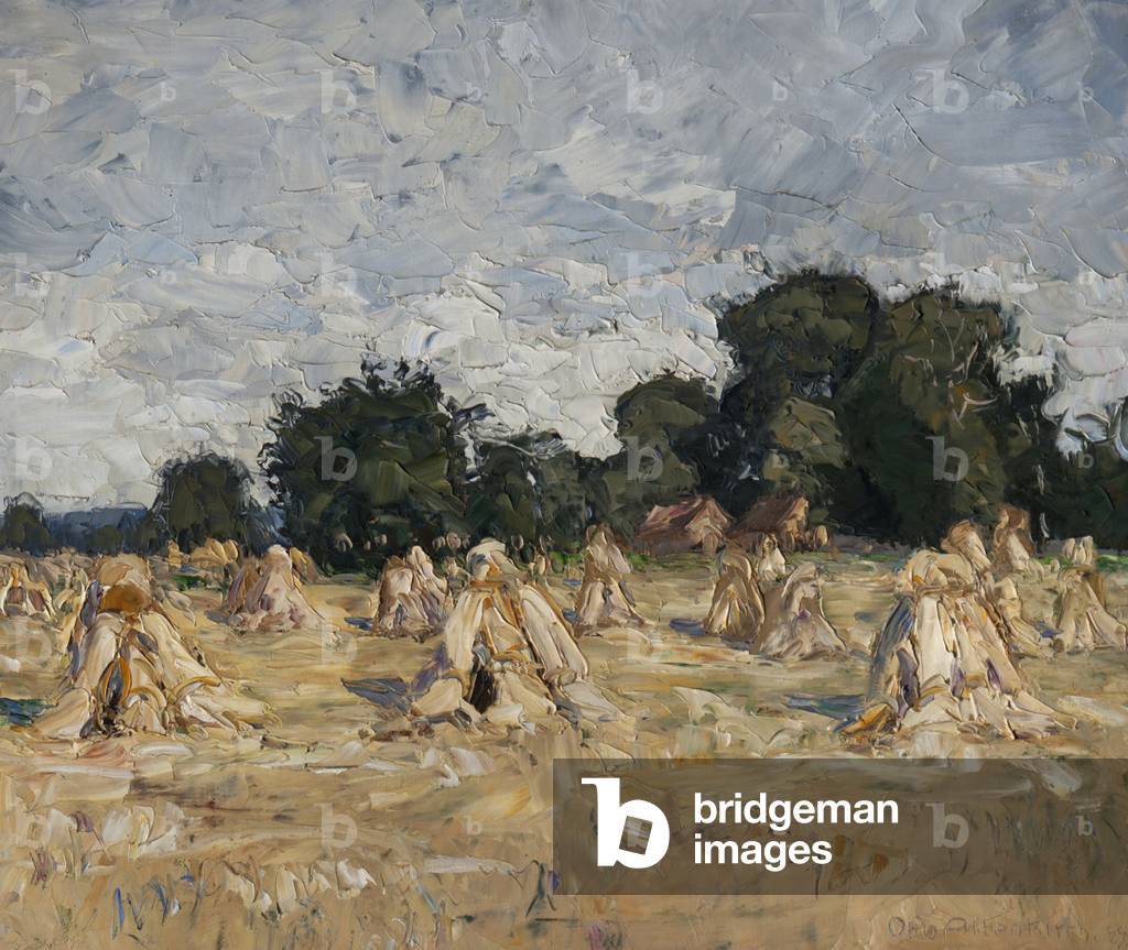 Corn Stooks, 1929 (oil on canvas)