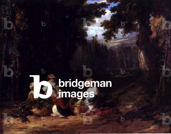 Giovani bambini che raccolgono il luppolo, 1835 circa (olio su tela)