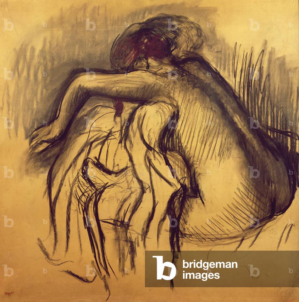 Donna che si asciuga, 1893-98 circa (carboncino su carta)