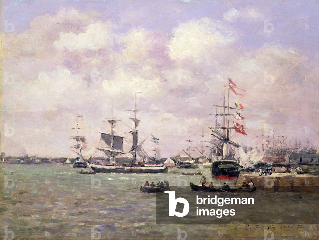 Immagine di Dipinto "Anversa", 1872 di Eugene Louis Boudin
