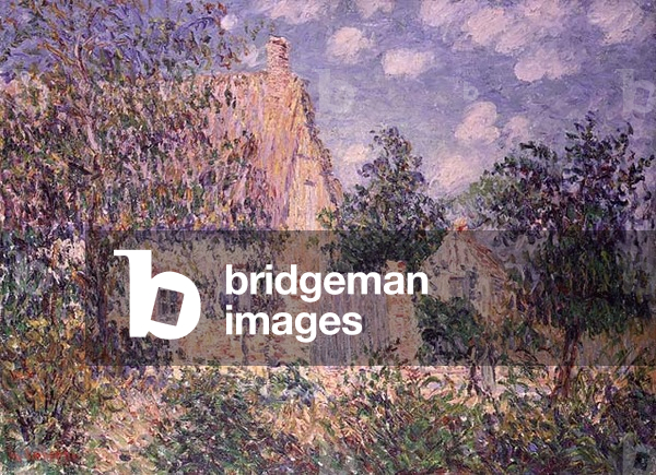 Immagine di Dipinto "Cottage a St. Cyr du Vaudreuil (olio su tela)", 20th Secolo di Gustave Loiseau