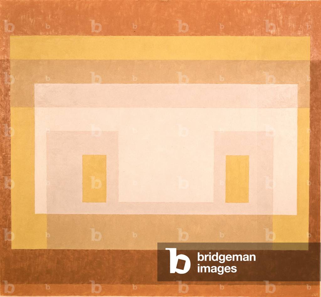 Variation - Weiß, Grau, Gelb, Orange, 1948 (Öl auf Leinwand)