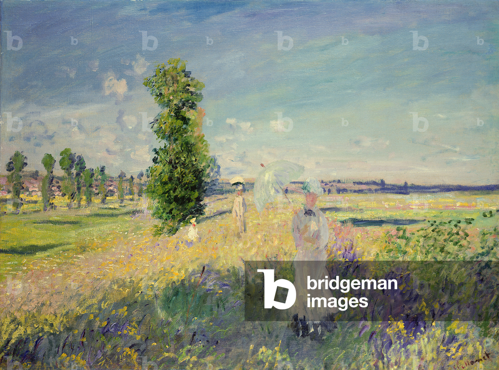 Bild von Gemälde "Auf einem Spaziergang in der Nähe von Argenteuil", 1872 von Claude Monet