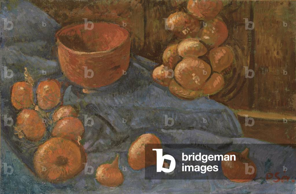 Stillleben mit Zwiebeln, um 1896 (Öl auf Leinwand)