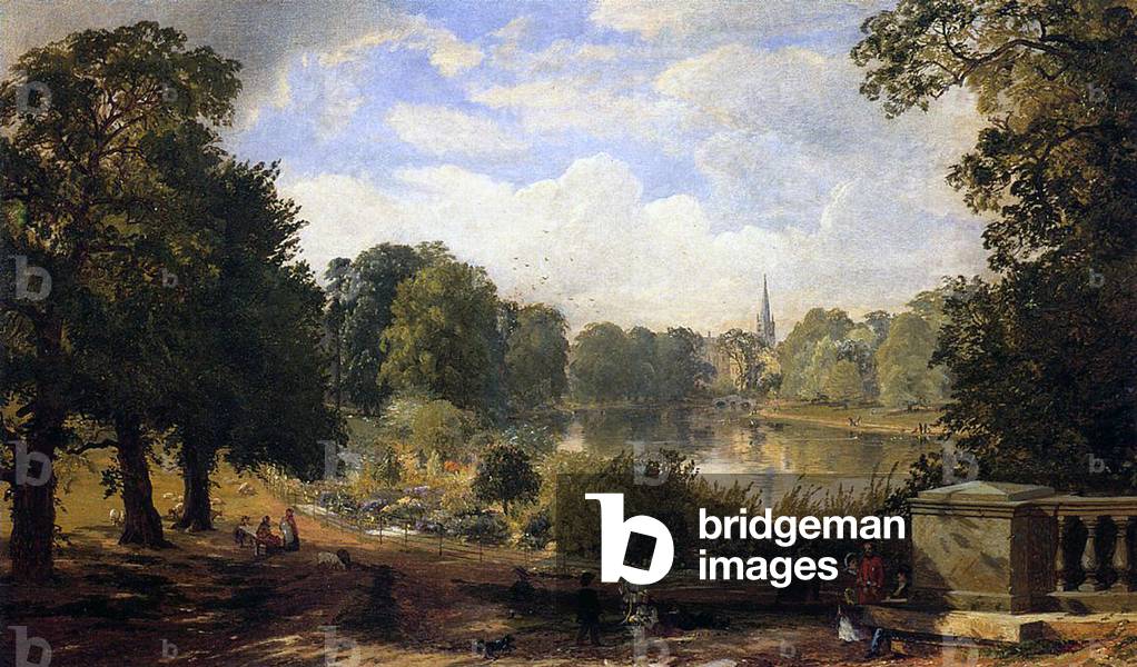 The Serpentine, Hyde Park, London, 1858 (oil on canvas)