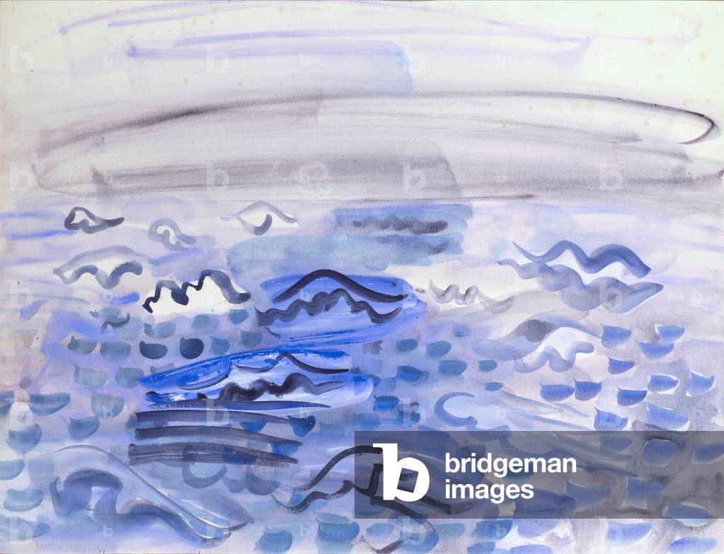 Bild von Zeichnung "Study of Waves", 1937 von Raoul Dufy