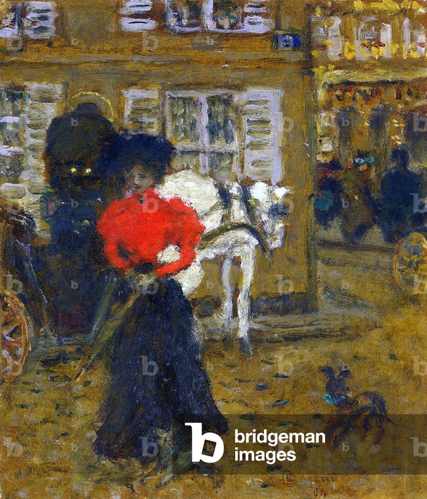 donna sulla strada 1894 (olio su tavola)