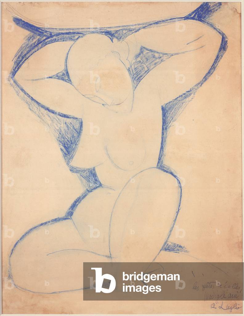 Caryatid. Painting by Amedeo Modigliani - Bridgeman Images