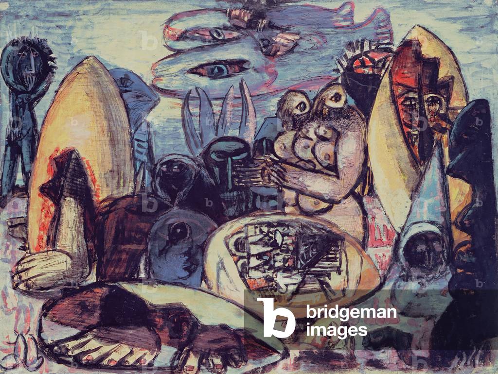 Image de Peinture représentant Paysage fantastique, 20th Siècle par Max Beckmann