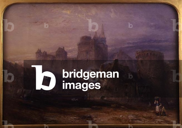 Das Chateau de la Tremoille, Vitre (w/c auf Papier)