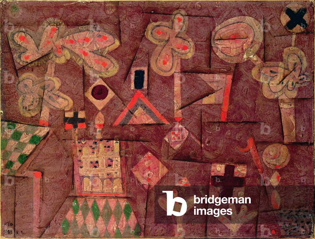 Gingerbread Picture, 1925 (no 12) (oil & pen on primed cardboard)