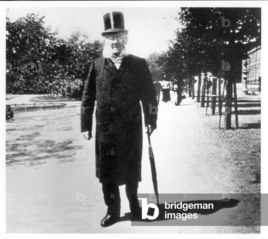 Immagine di Fotografia "Henrik Ibsen (1828-1906) in Oslo", 1896 di Norwegian School, b/w