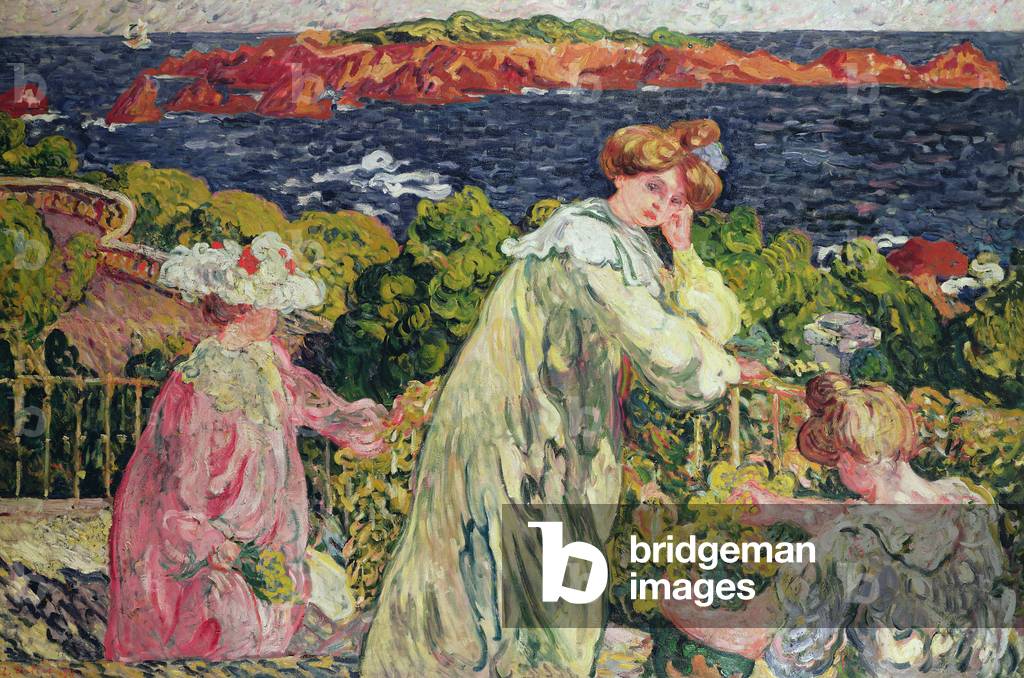 Drei Frauen auf dem Balkon, 1905 (Öl auf Leinwand)