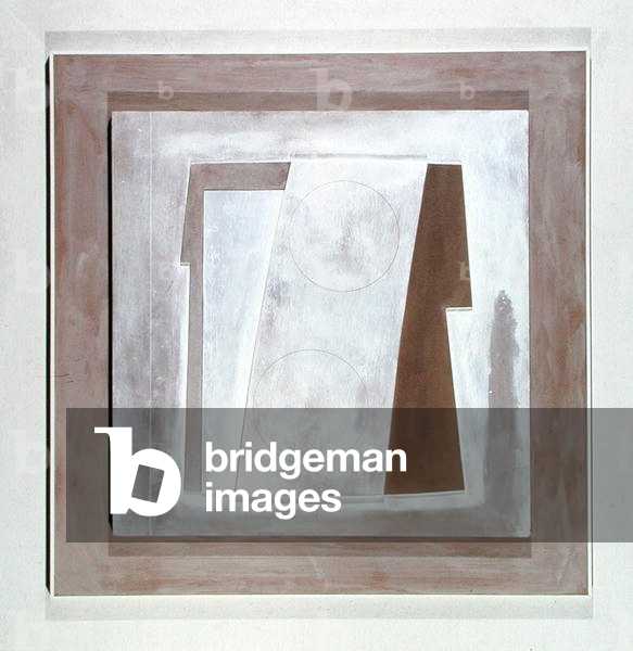 Image of Painting depicting 1967 (two circles on a curve), 1968 by Ben Nicholson
