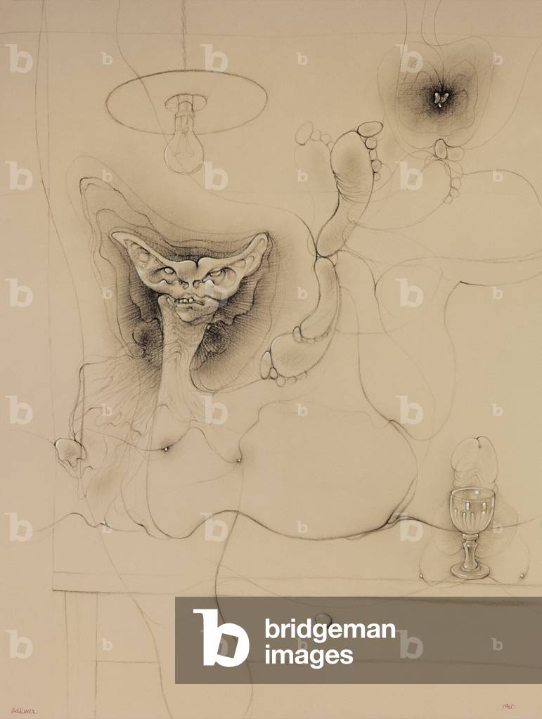 Image de Dessin représentant Sans titre, 1960 par Hans Bellmer, b/w