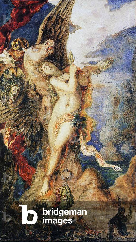 Immagine di Disegno "Perseo e Andromeda", 19th Secolo di Gustave Moreau