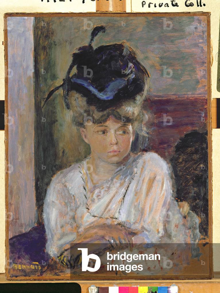 Il cappello con il nastro blu, 1912 (olio su tavola)