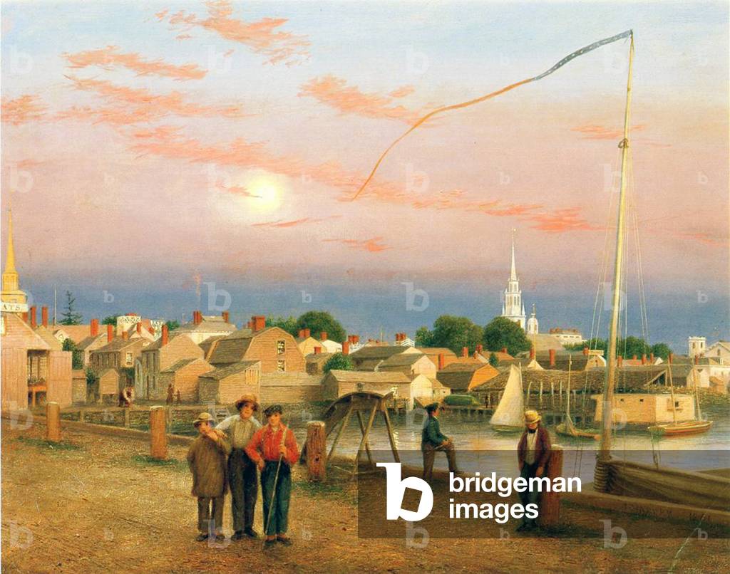 Newport, End of the Day, 1851 (oil on paper on canvas)