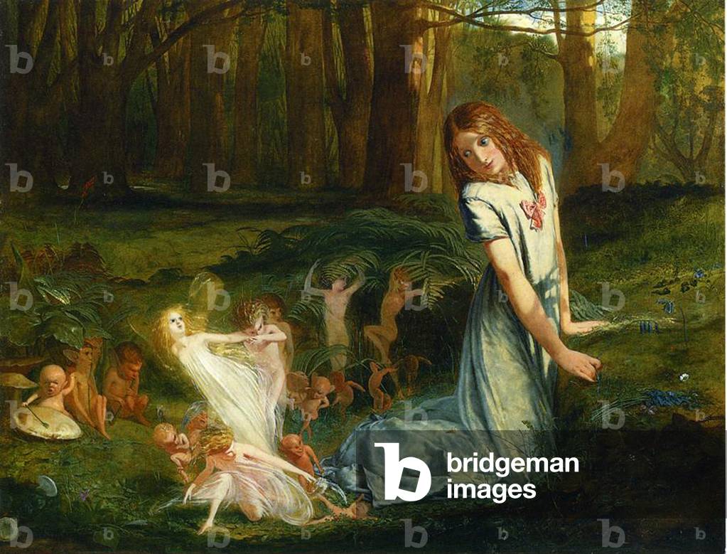 Meeting the Fairies (oil on canvas)