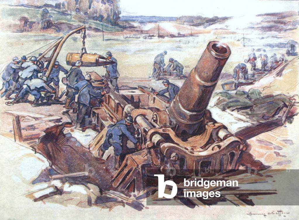 A 370 Mortar, 1918 (w/c on paper)