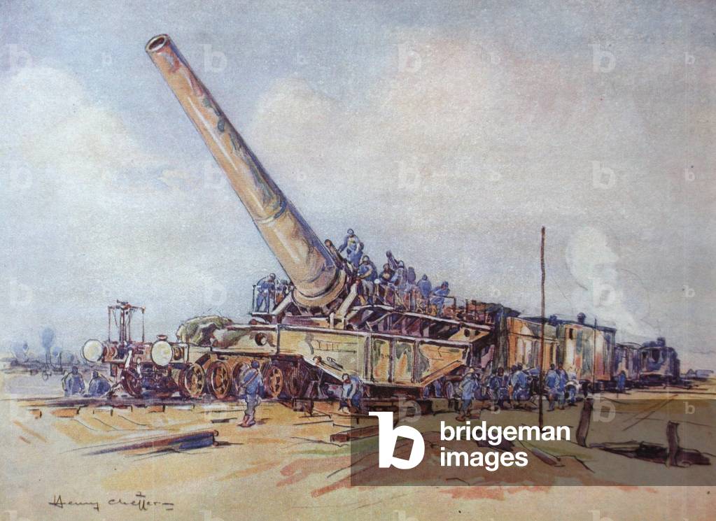 A 400 Gun, 1918 (w/c on paper)