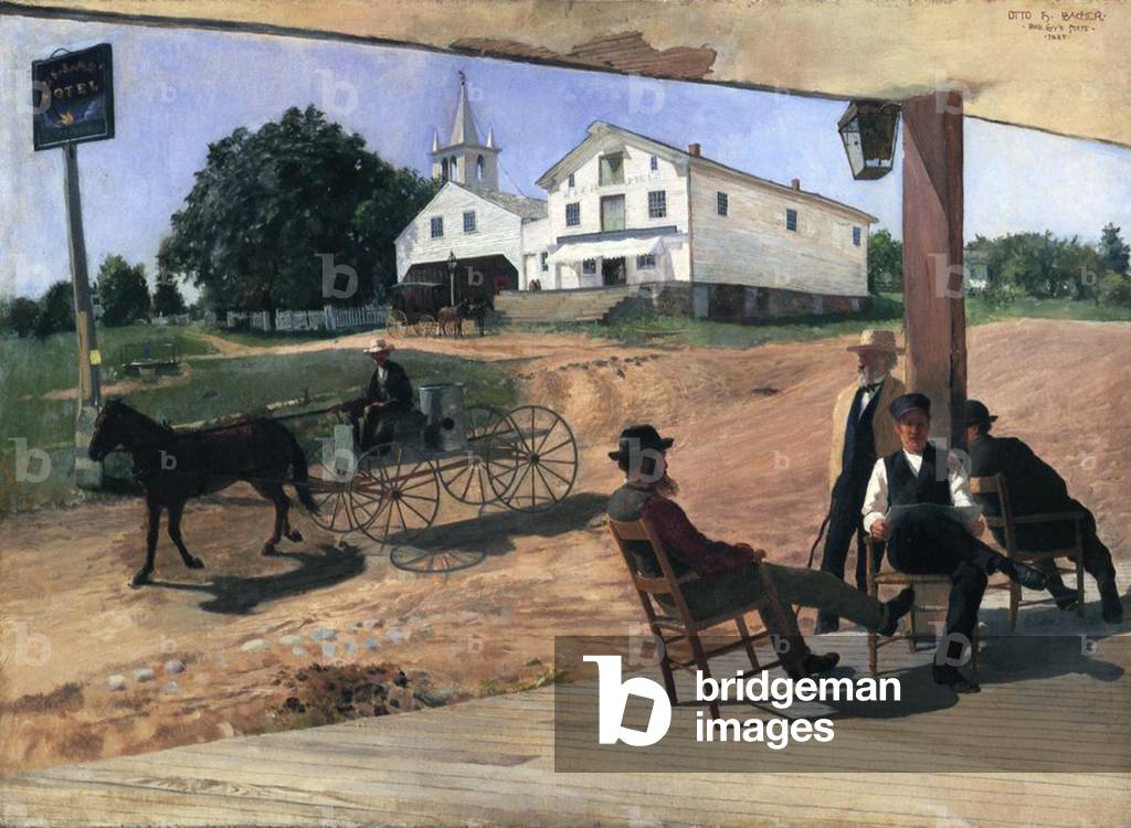 Ella's Hotel, Richfield Center, 1885 (oil on canvas)