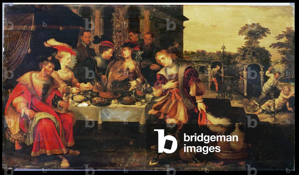 Lazarus at the Rich Man's Table, 1618 (oil on canvas)