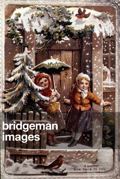 'A Happy New Year to You' (colour engraving)