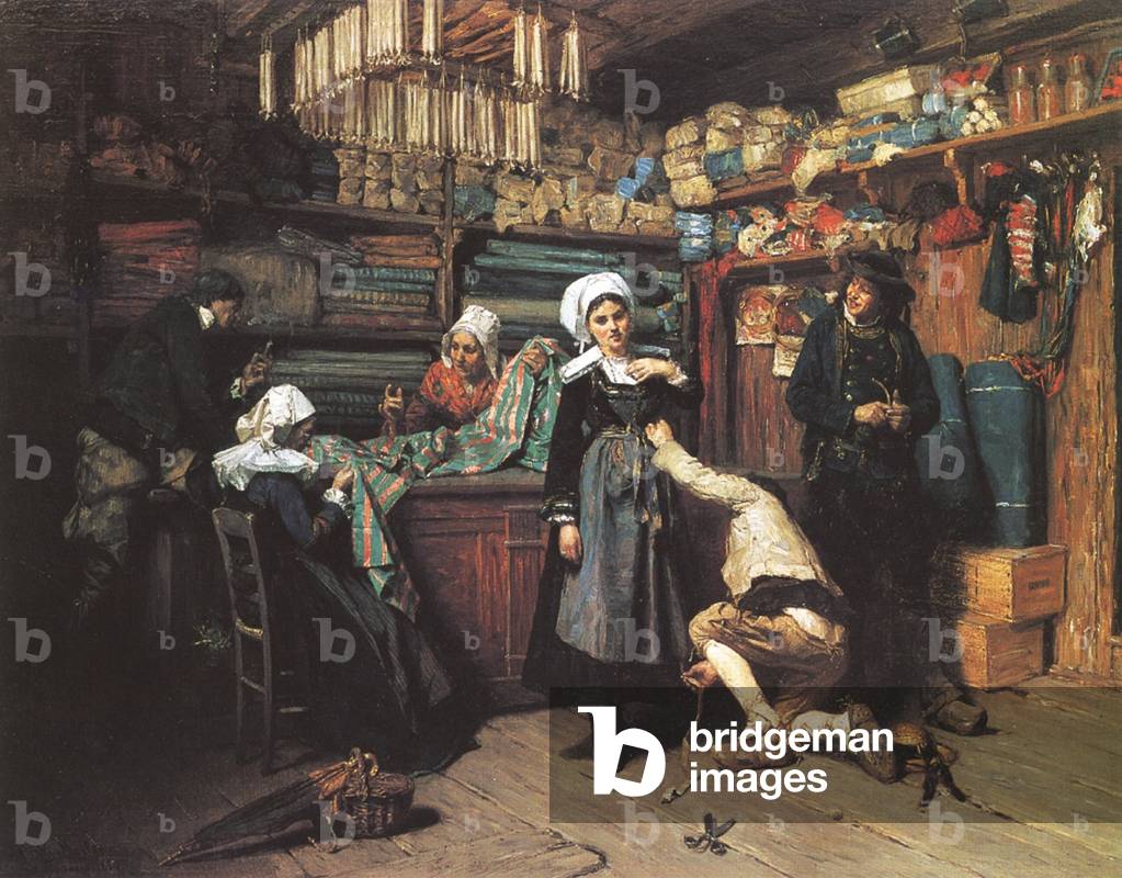 The Bride's Trousseau, Brittany, 1880 (oil on canvas)