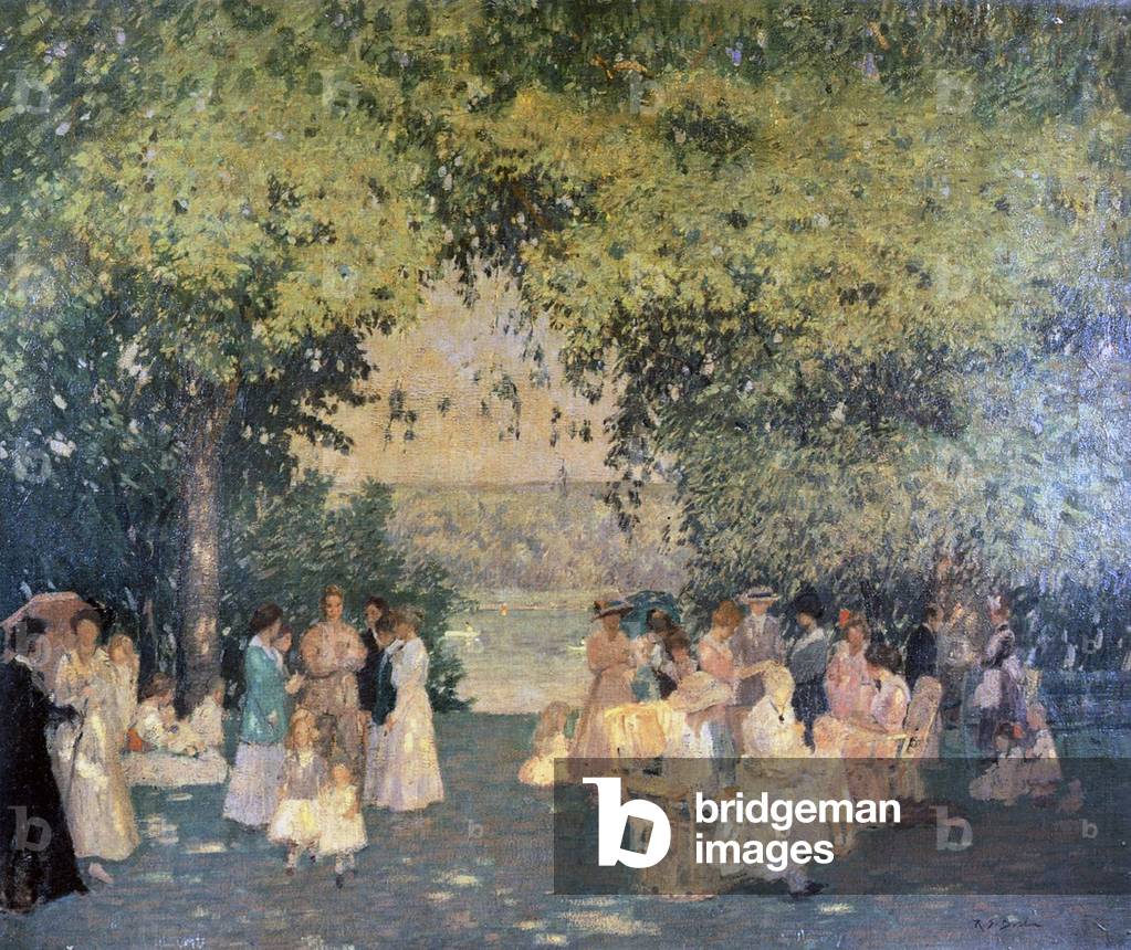 A Summer Gathering, 1920 (oil on canvas)