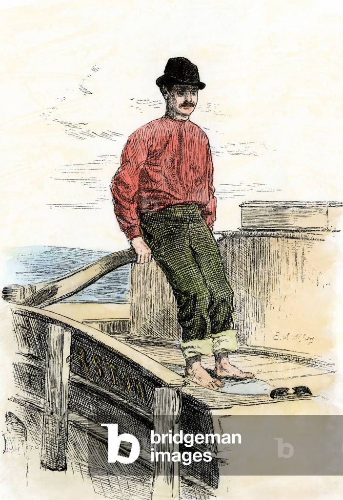 Buffalo Jack, a channel-boat pilot on the Erie Canal, 1800s.