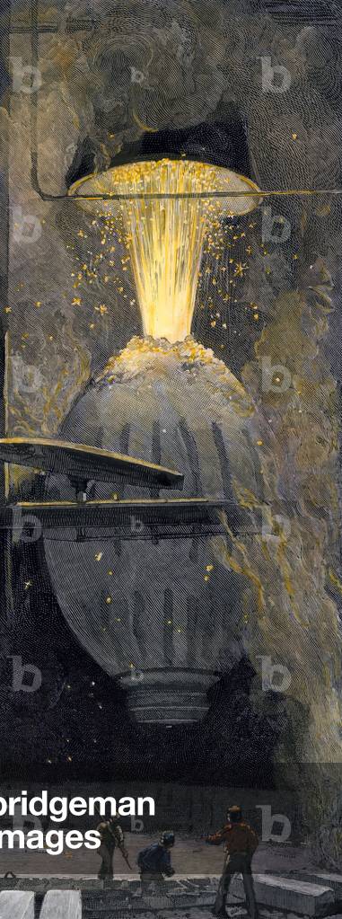 Immagine di Incisione "Convertitore Bessemer inventato da Henry Bessemer (1813-1898) industriale e metallurgis