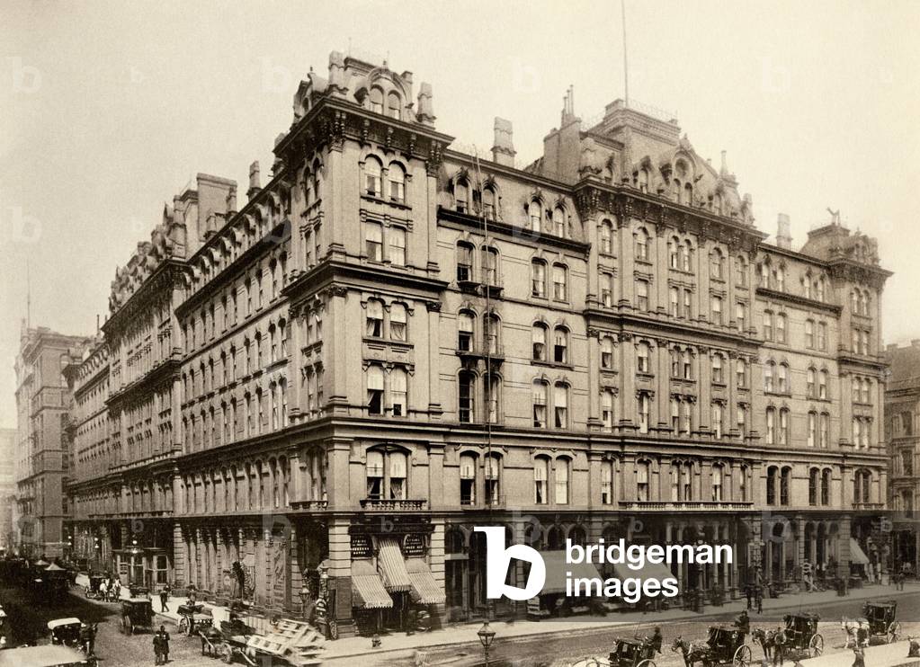 Hotel de Chicago building in the United States: Grand Pacific Hotel in Chicago, 1890's. Albertype.
